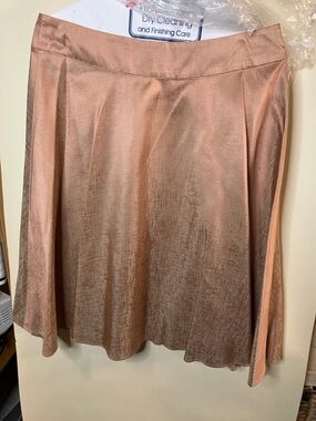 🎉MOVING SALE 🎉 100% Silk Banana Republic Pink Rose Gold Lined Skirt Size 4